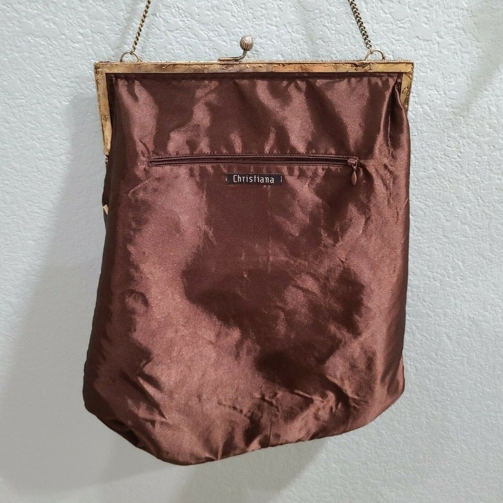 Christiana Beaded Purse Handbag Satchel Large VTG - Picture 8 of 12